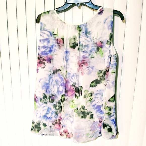 TANK TOP*COVINGTON*FLORAL*DRESSY*WOMEN L - Picture 3 of 6